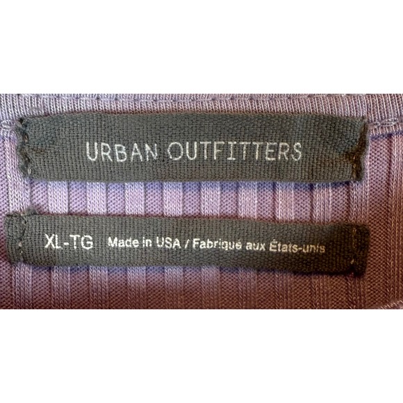 Urban Outfitters Knit Mini Dress Bell Sleeve Lavender Ribbed Fit & Flare XL - Picture 4 of 5